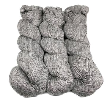 skeins of Illimani Sabri yarn in Grey