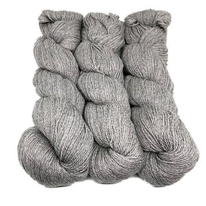 Hanks of Illimani Sabri yarn in Grey