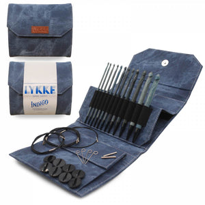 Lykke 6" interchangeable crochet hook set in Indigo