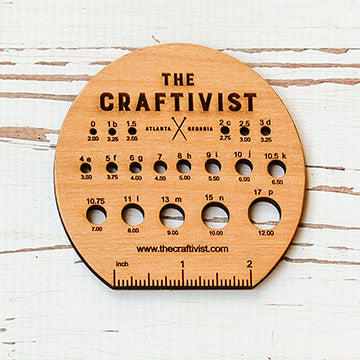 The Craftivist Knitting Needle Gauge