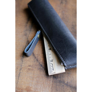 leather tool case in dark leather