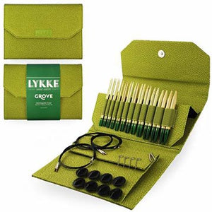 Lykke Grove 5" Interchangeable Circular Needle Set - Green Basketweave-The Craftivist Atlanta