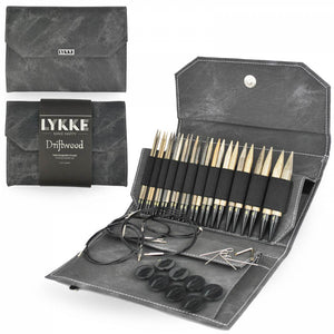Lykke driftwood needle set in grey denim