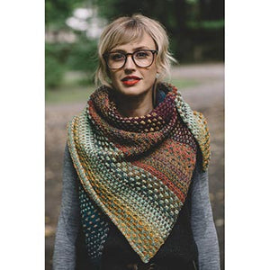 Andrea Mowry wearing the Nightshift Shawl