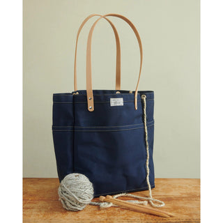 artifact knitting project bag in navy
