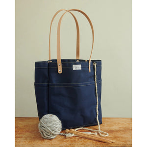 artifact knitting project bag in navy