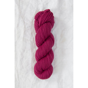 quince and co chickadee yarn in rosa rugosa