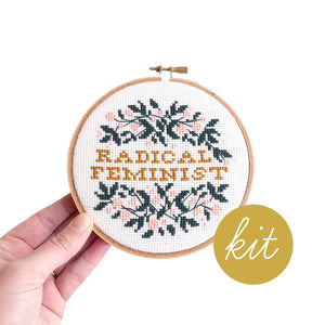 Radical Feminist Cross Stitch Kit