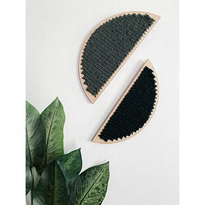 example of a semi-circle looms on a wall