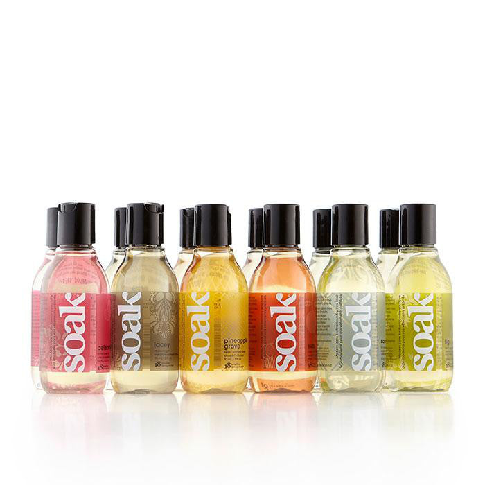 travel size soak wash in assorted scents
