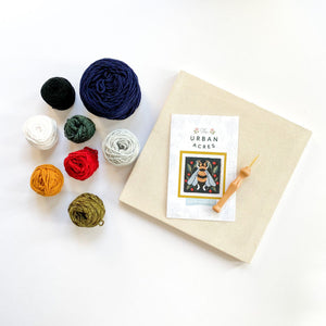 punch need kit for spring bee with yarn