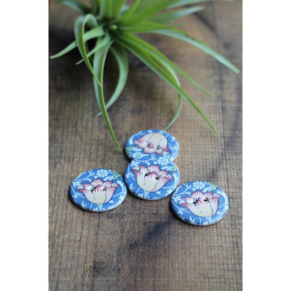 ceramic tulip buttons