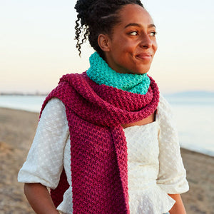woman wearing the Scarf-Cowl Duet