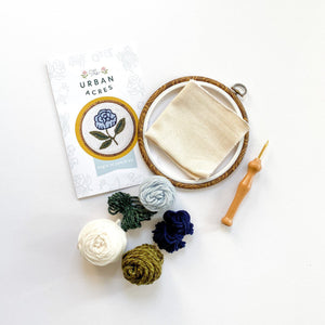 Punch needle kit with tools and yarn