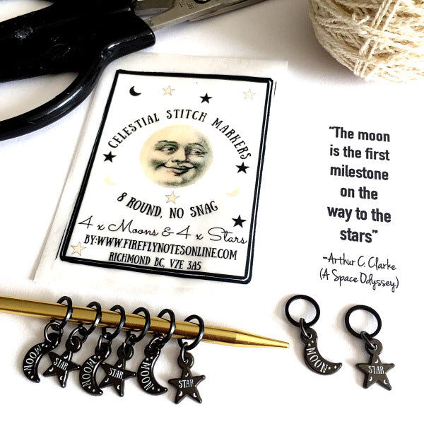 celestial stitch markers
