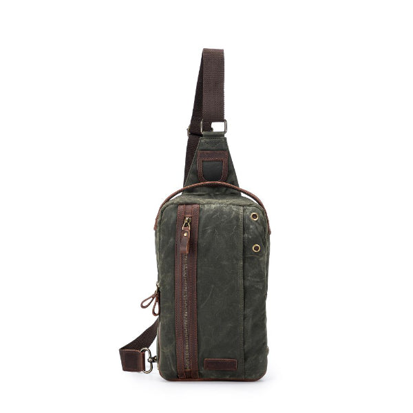 Della Q mini messenger bag in olive