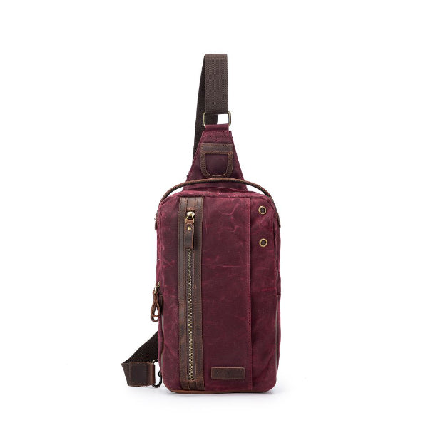 Della Q mini messenger bag in red
