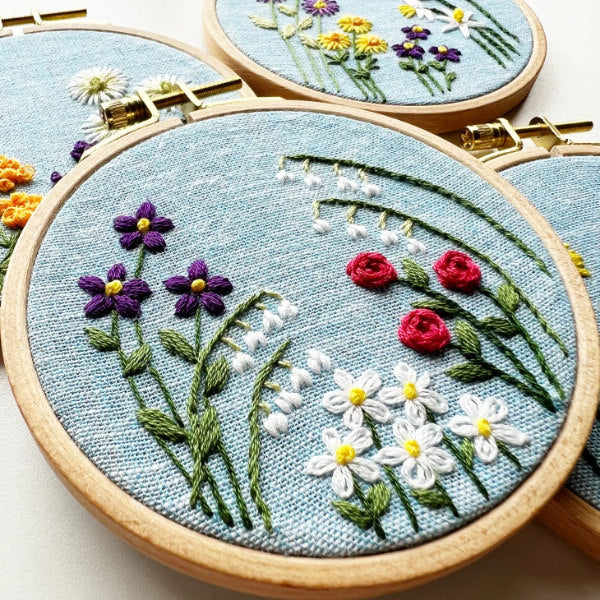 Hand Embroidery Kit - Avonlea in Jewel - Olivia's Flower Truck
