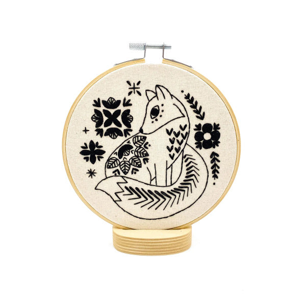 Folk Fox Embroidery Kit