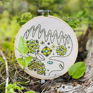 Folk Moose Embroidery Kit
