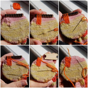 darning and mending steps