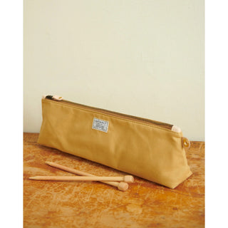 Artifact Bags Knitting pouch long tan