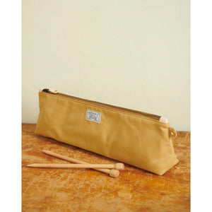 Artifact Bags Knitting pouch long tan