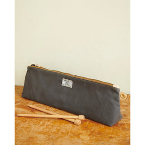 Artifact Bags Knitting pouch long slate