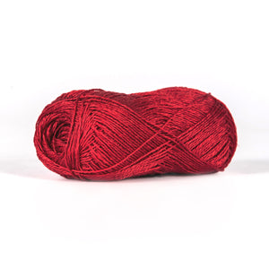 BC Garn Lino linen yarn in cherry