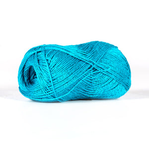 BC Garn Lino linen yarn in aqua