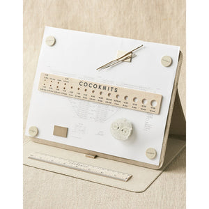 sample cocoknits makers board in grey with pattern and row counter