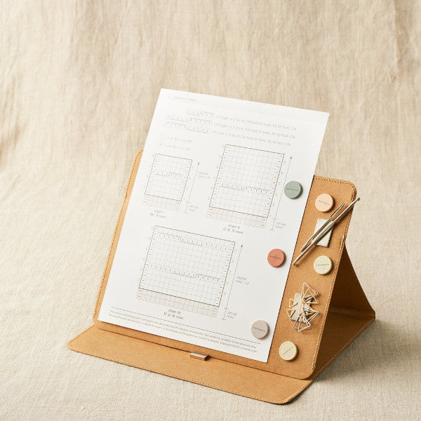 Kraft Cocoknits Maker's Board with chart and cocoknits stitch makers