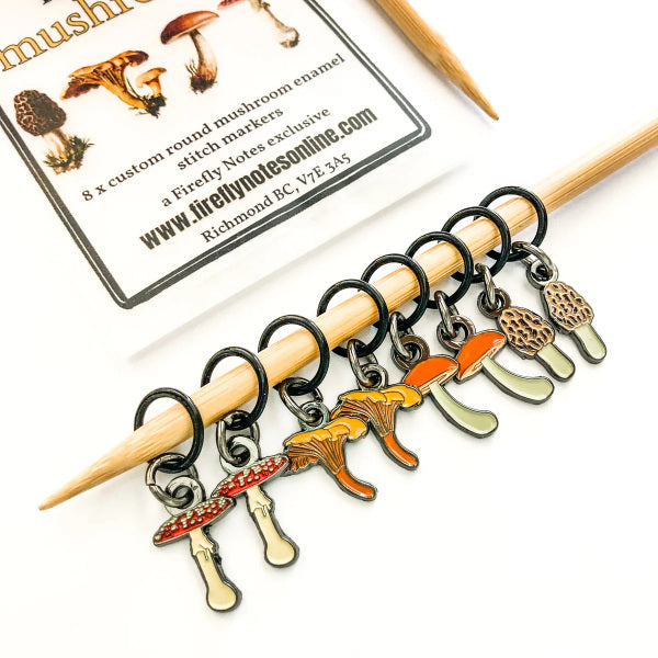 mushroom stitch markers