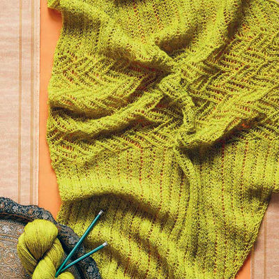 Clerestory shawl in fingering weight yarn