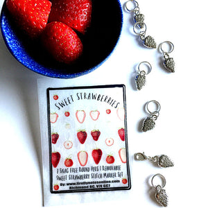 strawberry stitch markers